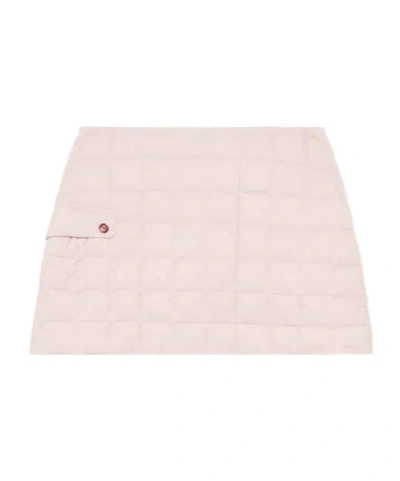 Casablanca Nylon Quilted Mini Skirt In Pink