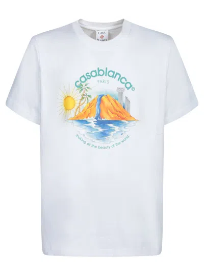 Casablanca Oasis Multicolor White T-shirt