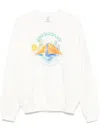 Casablanca Oasis Printed Sweatshirt In White