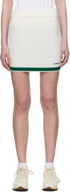 Casablanca Off-white & Green Knit Tennis Miniskirt In White / Green