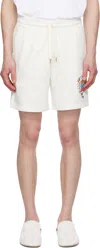Casablanca Mens Casa Way Mountain Cotton-jersey Sweat Shorts In White