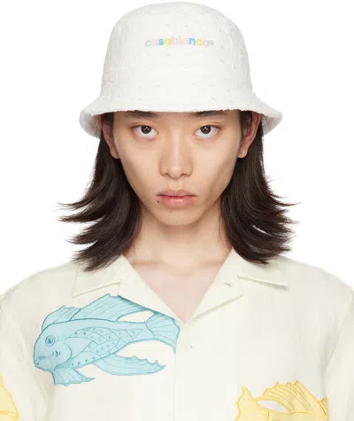 Casablanca Off-white Embroidered Bucket Hat