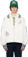 Casablanca Lapel Long Sleeve Casual Jacket In Off-white