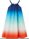Casablanca Gradient-pattern Slip-pocket Cotton Dress 5-14 In Blue