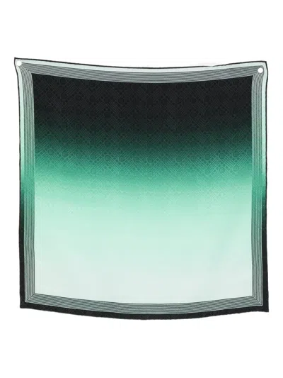 Casablanca Ombre Pattern Scarf In Green