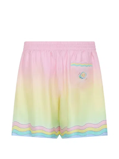Casablanca Multicolor Silk For The Love Of Dance Silk Shorts In Animal Print