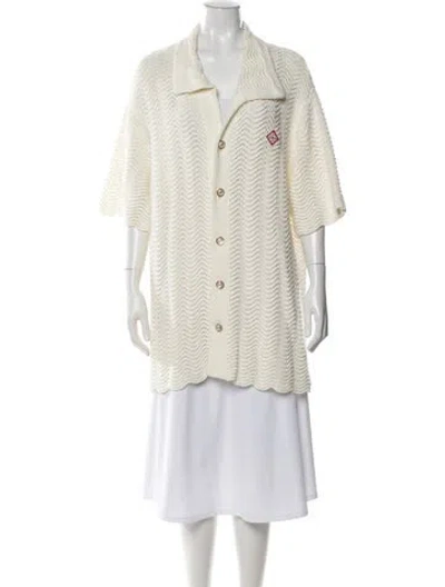 Pre-owned Casablanca Open Front Sweater In Neutrals