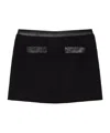 Casablanca Open-weave Tailored Mini Skirt In Black