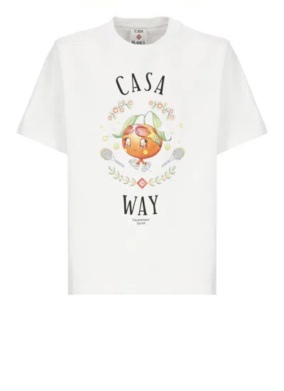 CASABLANCA ORANGE MASCOT T-SHIRT