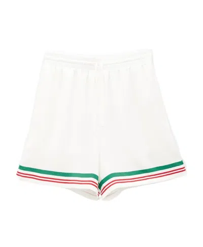 CASABLANCA ORBITE AUTOUR DE L'ORANGE SILK SHORTS