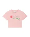Casablanca Orchid Cropped Stretch Cotton Baby Tee In Pink