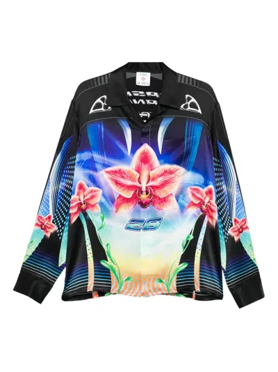 Casablanca Orchid Racer Shirt In Multi