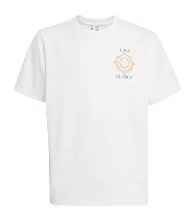 Casablanca Organic Cotton Championship Diamond T-shirt In White
