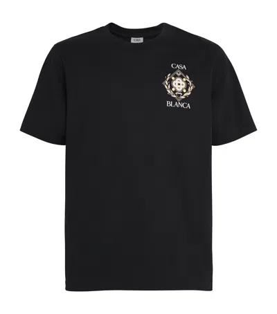 Casablanca Organic Cotton Championship Diamond T-shirt In Black