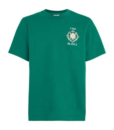 Casablanca Organic Cotton Championship Diamond T-shirt In Green