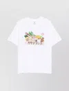 Casablanca White Cotton Short-sleeved T-shirt With Graphic Print In White
