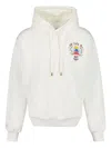 Casablanca Cotton Sweatshirt With Front Pocket And Hood In Neutral