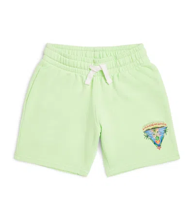 Casablanca Kids' Organic Cotton Innocence Triangle Shorts In Green