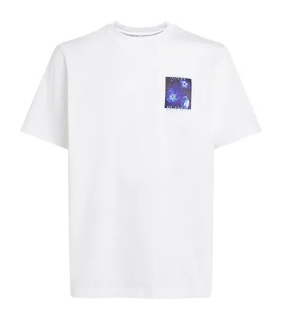 Casablanca Organic Cotton Meduse Sportive T-shirt In White