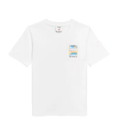 Casablanca Open-necked Black Shirt In Multicolor