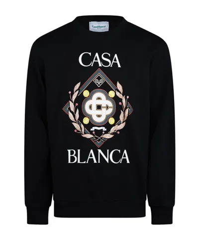 Casablanca Ornatecrest Crewneck Sweatshirt In Black