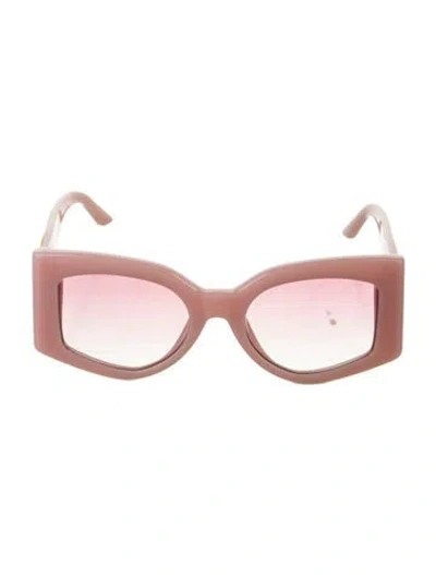 Pre-owned Casablanca Oversize Gradient Sunglasses In Pink