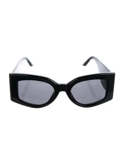 Pre-owned Casablanca Oversize Tinted Sunglasses In Black