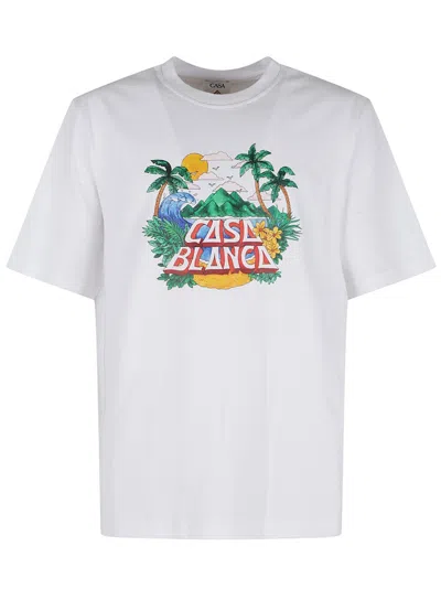 Casablanca Casa Beach Wave T-shirt In White