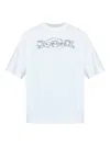 Casablanca Oversize Crew Neck T-shirt With Graphic Print In White
