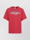 Casablanca Oversized Red Cotton T-shirt With Graphic Front Print In Red