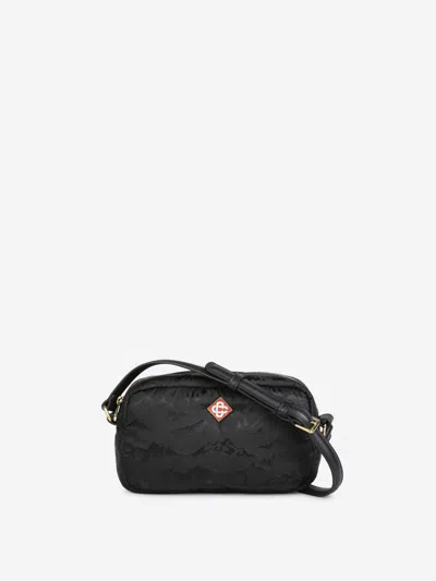 Casablanca Padded Nylon Crossbody In Black