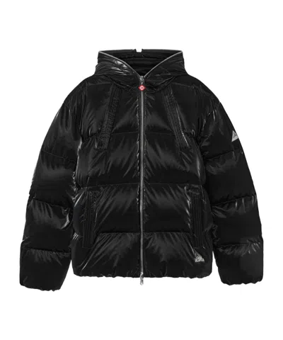 Casablanca Painted Hooded Down Jacket In Black