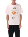 Casablanca Pale Pink Casa Way Orange Mascot T-shirt In Gray
