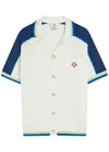 Casablanca Contrasting Trims Chest Pocket Logo-embroidered Short-sleeve Button-up Shirt In Multi