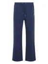 Casablanca Patch Open-hem Track Pants In Blue