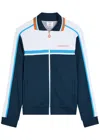 Casablanca Ribbed Collar Side Pockets Track Jacket In Blue