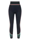 Casablanca Panelled Leggings In Blue