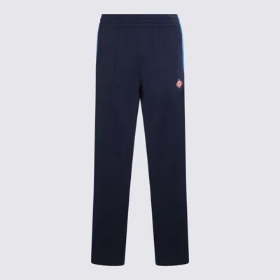 Casablanca Relaxed Fit Trousers With Sporty Accents In Blue