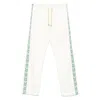 Casablanca Laurel Jacquard Tape Track Pants In White
