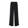 Casablanca Black Jacquard Trousers With Grey Logo Pattern In Black