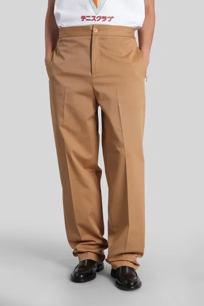Casablanca Pants In Camel Cotton In Gold