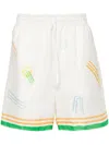 Casablanca Le Jeu De Ping Pong Shorts In White