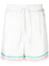 Casablanca Casa Way Drawstring-waist Track Shorts In White