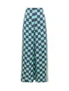 Casablanca Graphic-printed Wide-leg Trousers In Blue