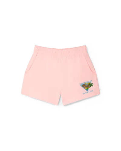 Casablanca Paris Afro Cubism Tennis Club Sweatshorts In Pink