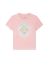 Casablanca Paris Airbrush Smiley Fitted Short Sleeve T-shirt In Pink
