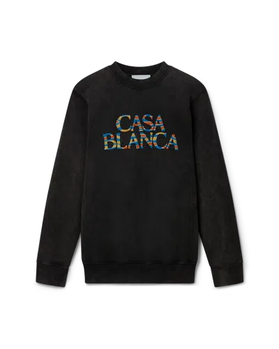 Casablanca Paris Ange De Jour Logo Sweatshirt In Black