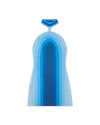 Casablanca Paris Arch Gradient Cady Dress In Blue In Blue