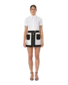 Casablanca Paris Arch Jacquard Zip Through Mini Skirt In White