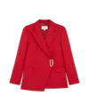 Casablanca Paris Asymmetric Double Breasted Jacket In Red